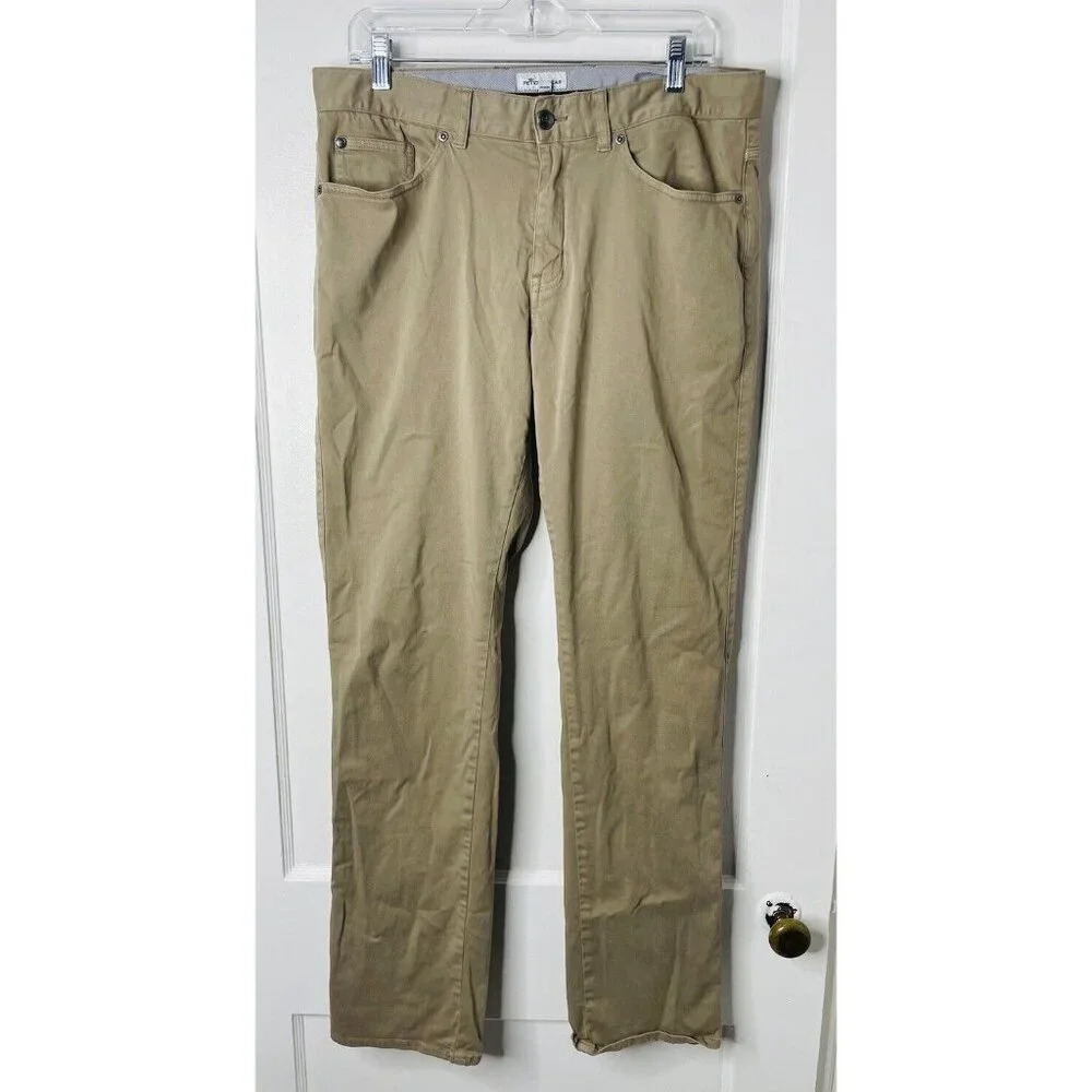 Peter Millar Ultimate Sateen Five Pocket Pant Mens 34x33 Brown Golf Stretch